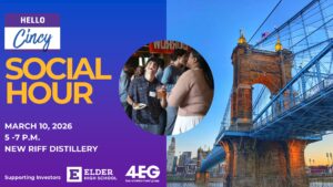 March 2026 Hello Cincy Social Hour Event Graphic