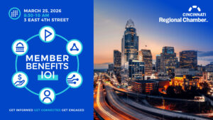 March 2026 Cincinnati Regional Chamber Member Benefits 101 Event Graphic
