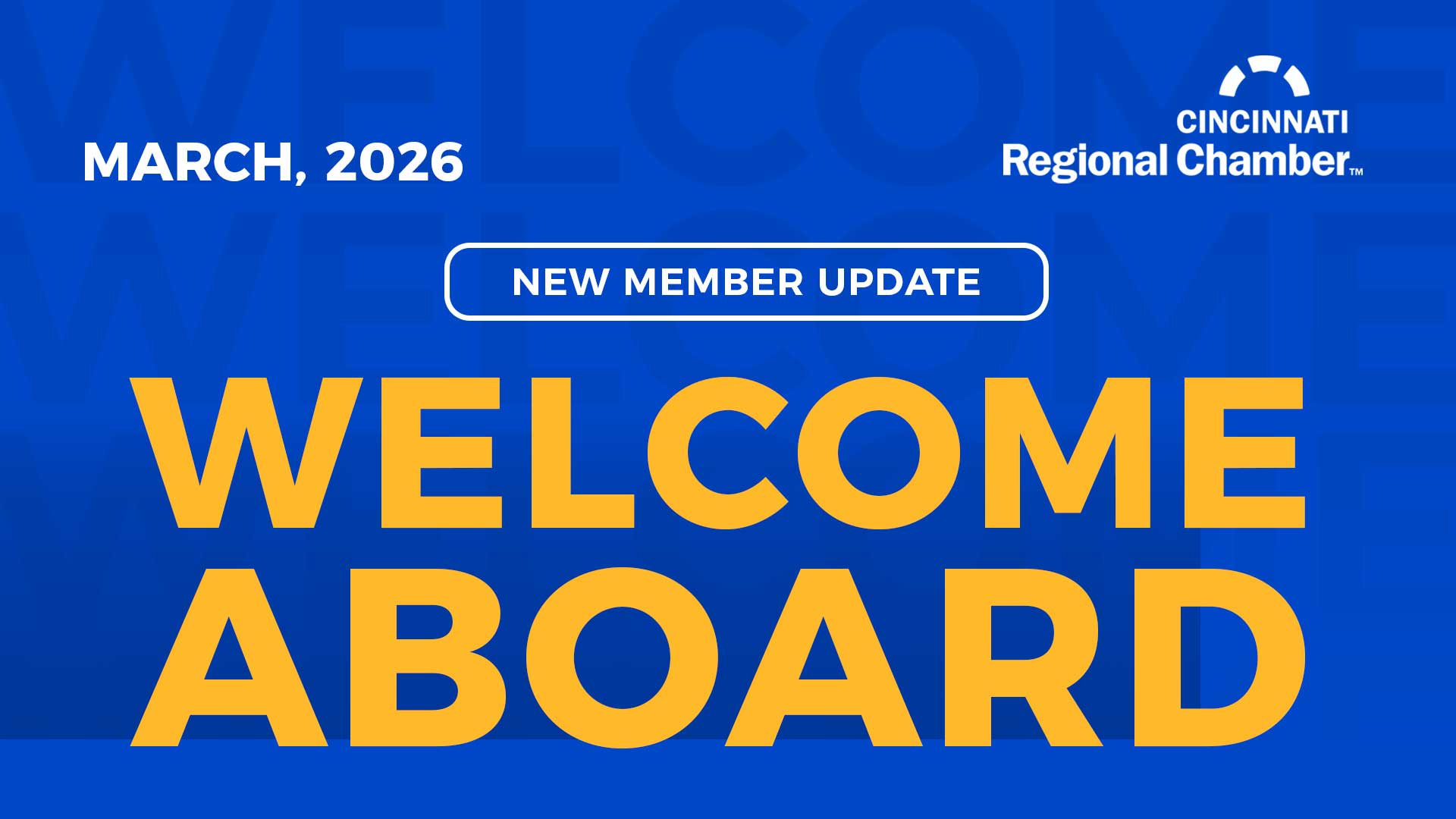 New Member March 2026 Graphic