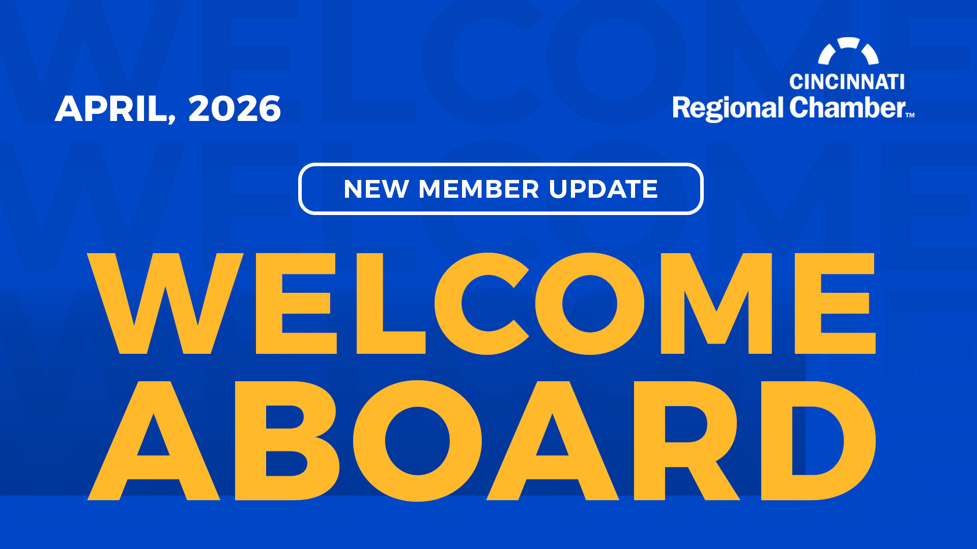 April New Members Graphic